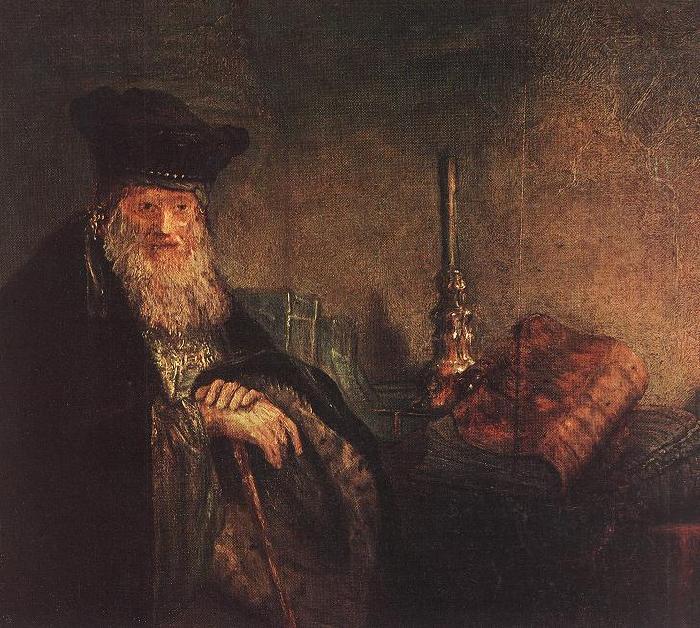 REMBRANDT Harmenszoon van Rijn Old Rabbi (detail) dh oil painting picture